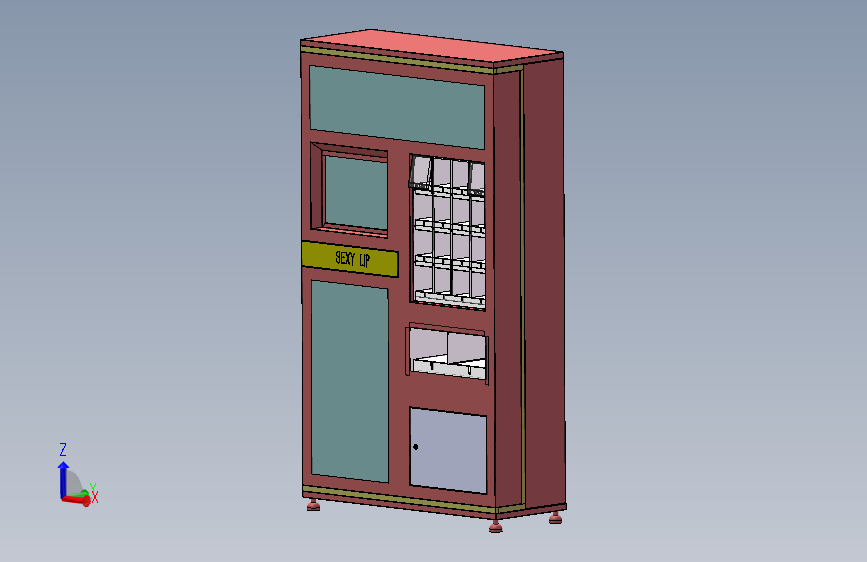 电控柜、口红自动售卖机钣金图