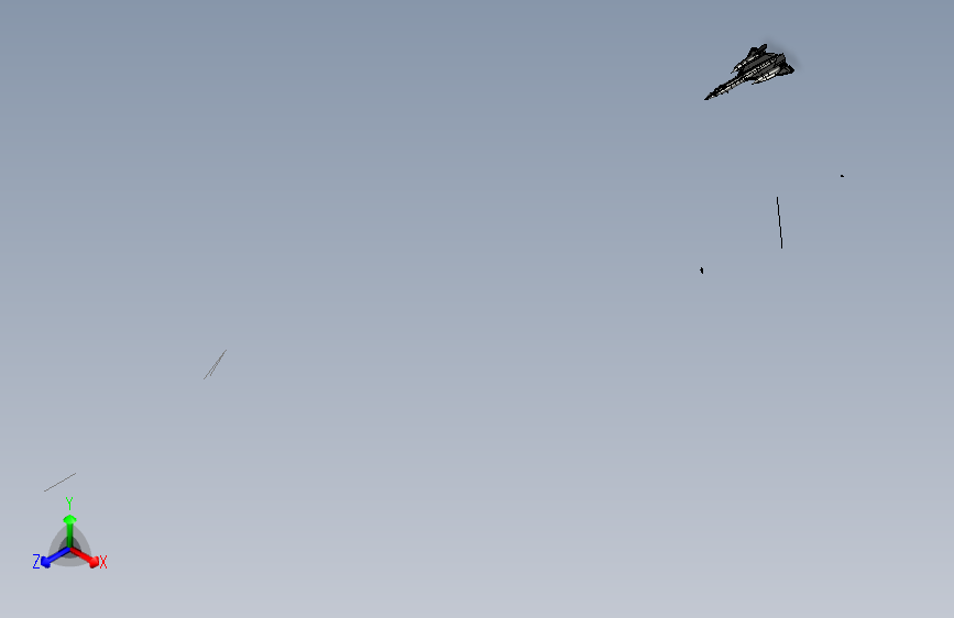 SR-71黑鸟侦察机迷你模型