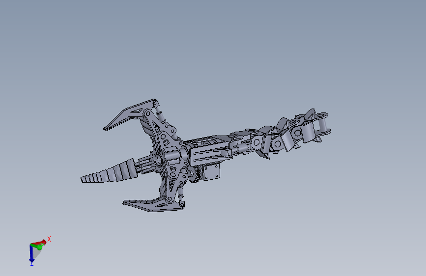 机械章鱼爪机械臂3D数模图纸 Solidworks设计 附x_t