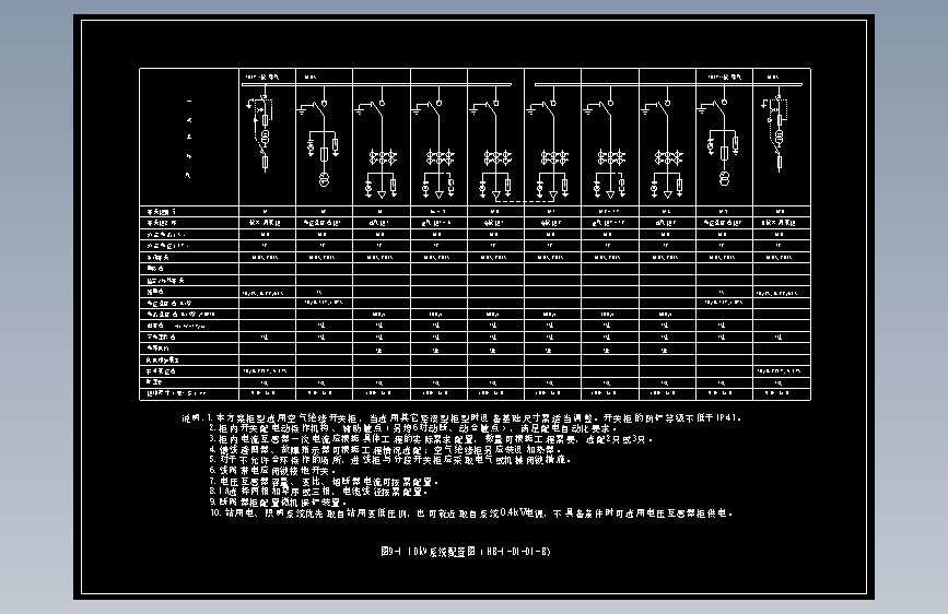 图9-1 10kV系统配置图（HB-1-D1-01-B）