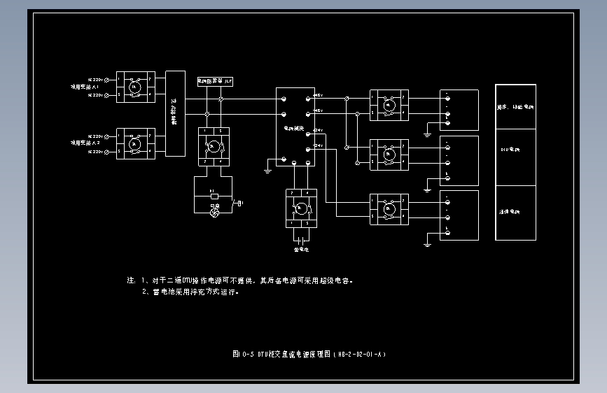 图10-5 DTU柜交直流电源原理图（HB-2-D2-01-A）