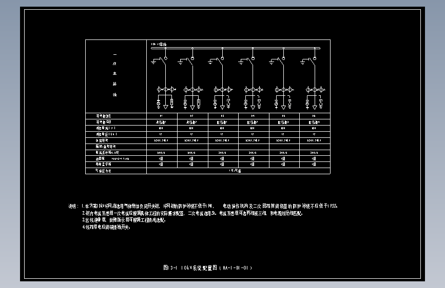 图13-1 10kV系统配置图（HA-1-D1-01）