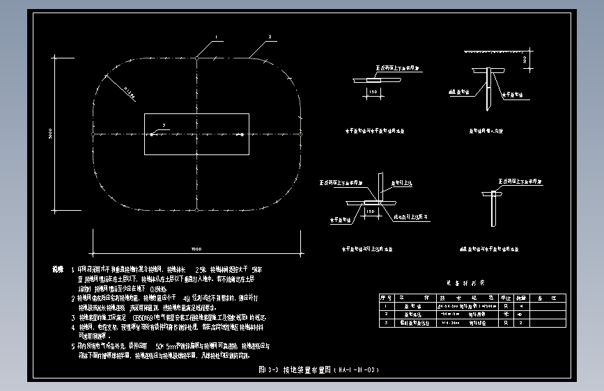 图13-3 接地装置布置图（HA-1-D1-03）