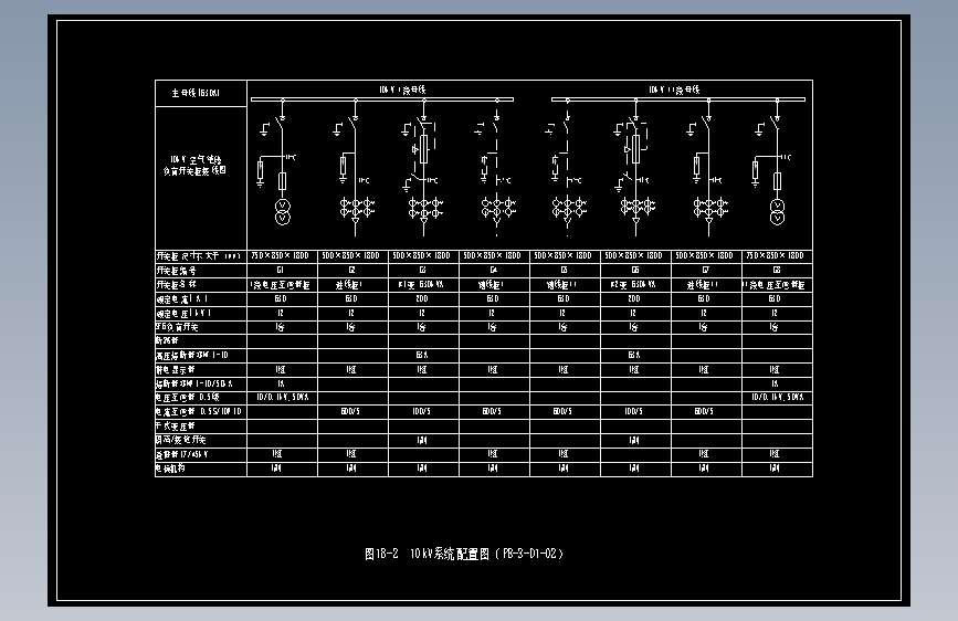 图18-2  10kV系统配置图（PB-3-D1-02）