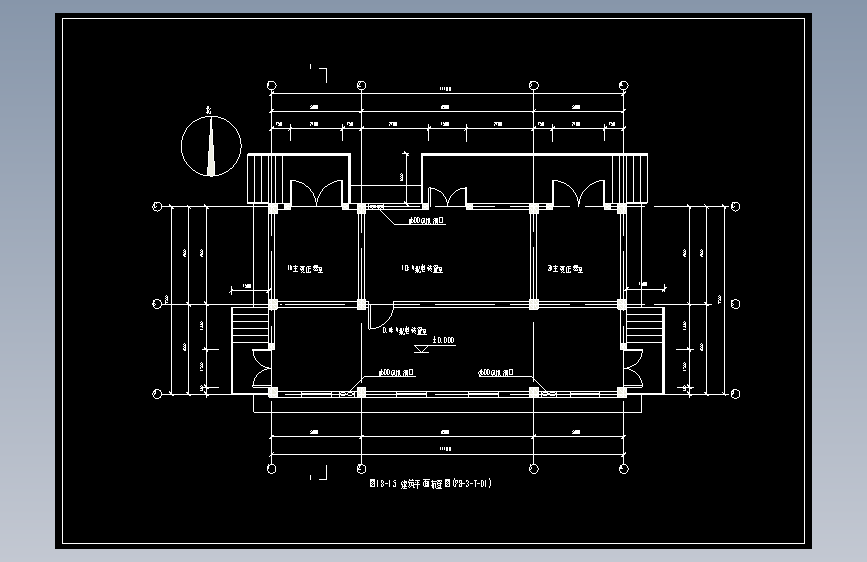 图18-15 建筑平面布置图(PB-3-T-01)