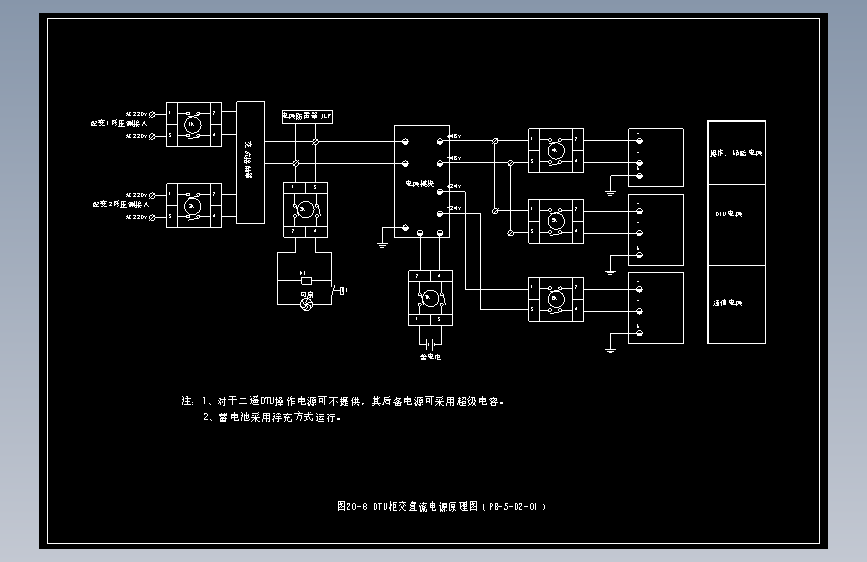 图20-8 DTU柜交直流电源原理图（PB-5-D2-01）