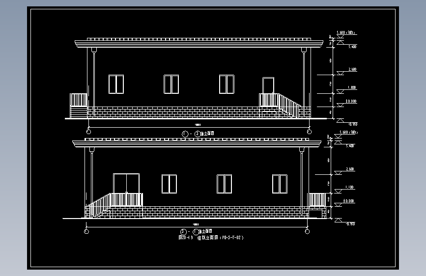 图20-19 建筑立面图（PB-5-T-02）