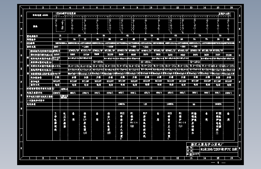 #1机380锅炉PCB段 主视图