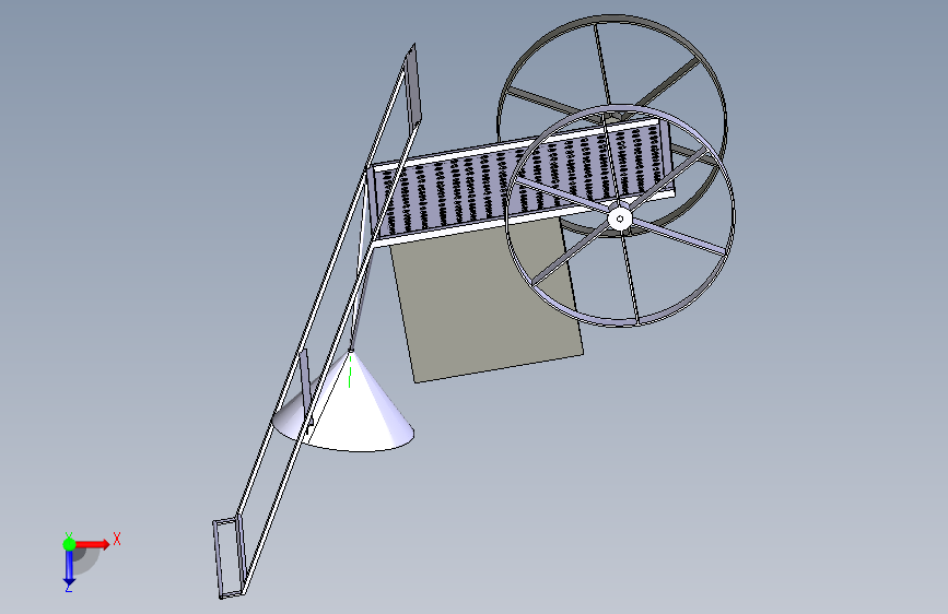 除草施肥机的设计 3d机械模型图纸 Catia STEP 俯视图