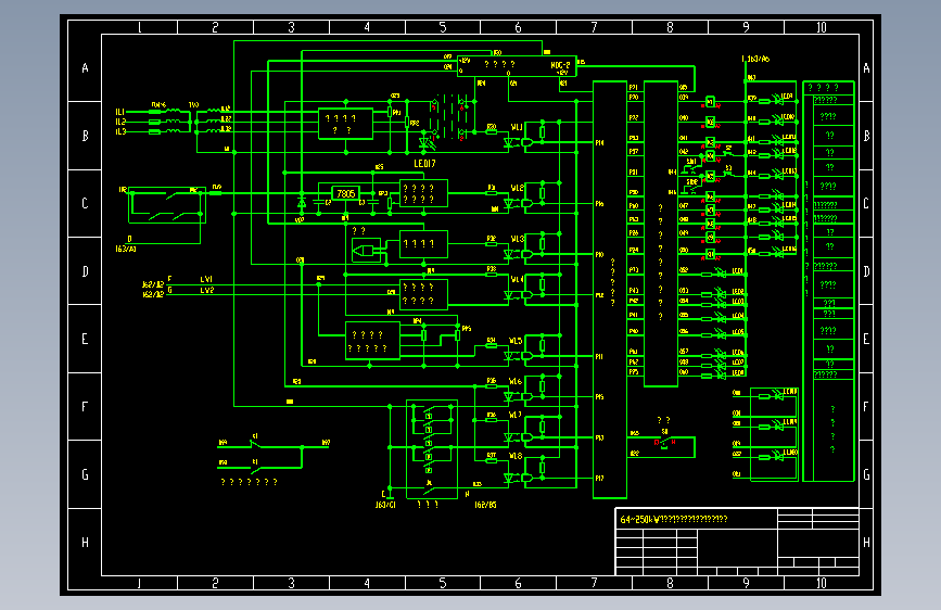 64-250KW柴油发电机自动化机组微机控制电路图