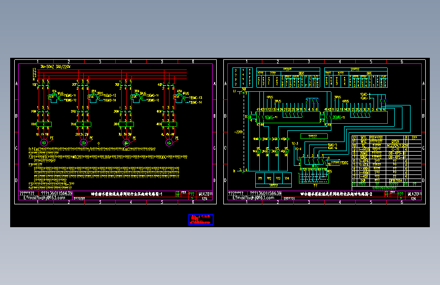 四台排水泵轮流或并列运行全压起动