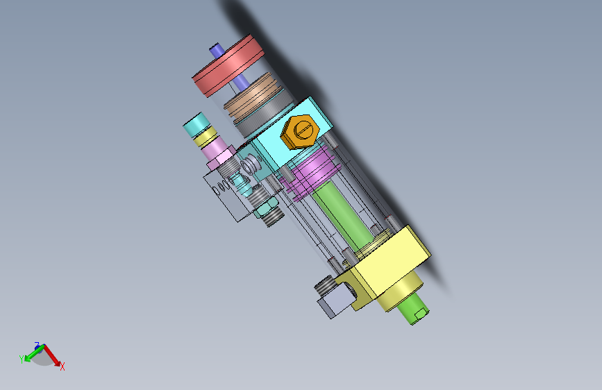 横拉杆气动缸（带双缸）（40x16x50.5）（40x8x12.7）mm