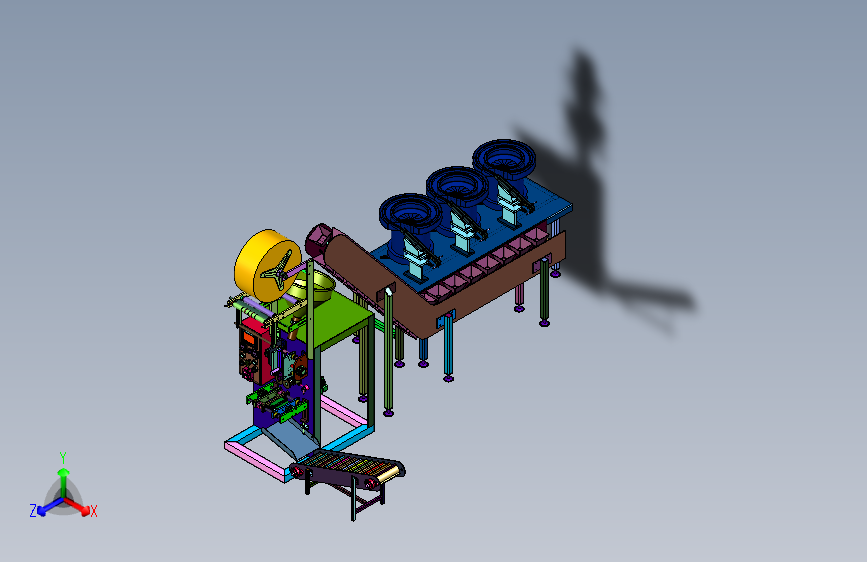 振动供料装置的自动计数组合包装机