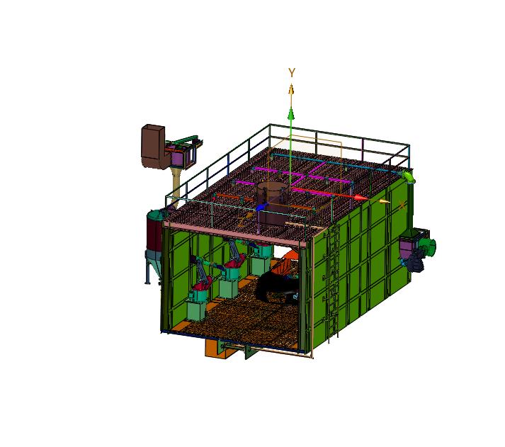 底盘喷漆自动化的喷漆房