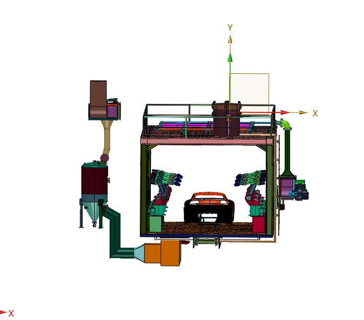 底盘喷漆自动化的喷漆房