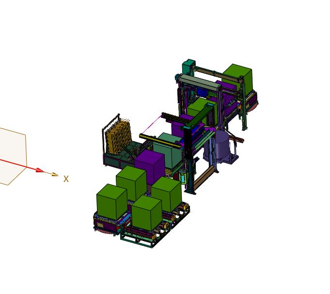 托盘码垛附角覆膜包装线