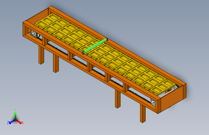 1出3机架产品输送链