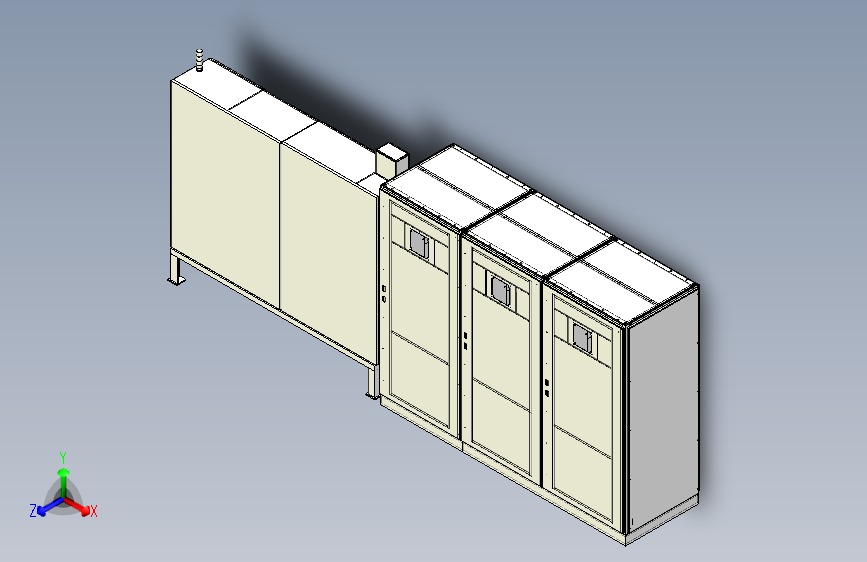 大型钣金电控电气柜三维设计