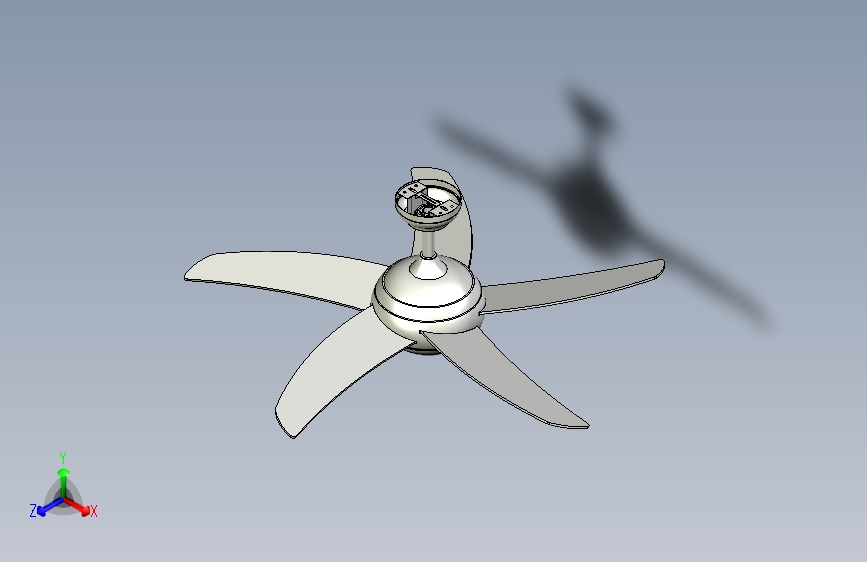 地球式风扇LED灯结构设计