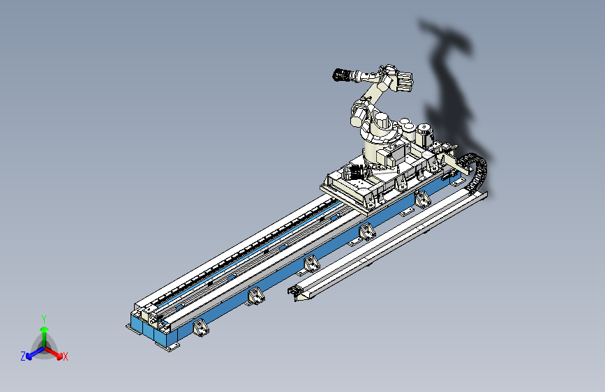 第七轴行走地轨设计