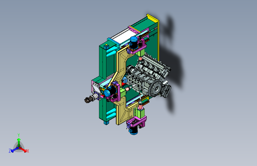 发动机三面螺栓自动锁紧专机设计