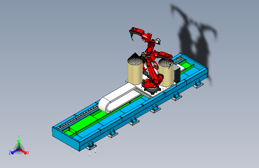 机器人第七轴地轨设计