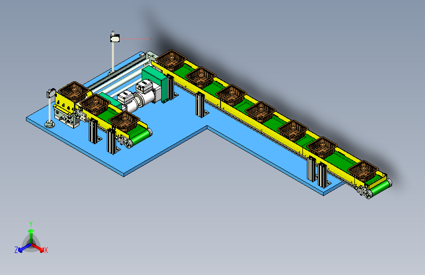 快餐盒移栽输送线设计