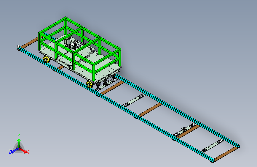 框架轨道负重输送小车设计