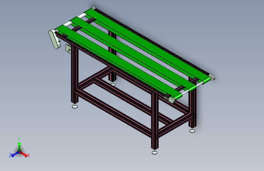 三通道皮带输送线设计