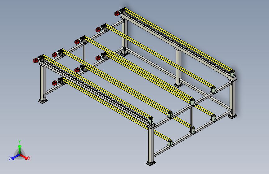 双层带动力输送平台设计