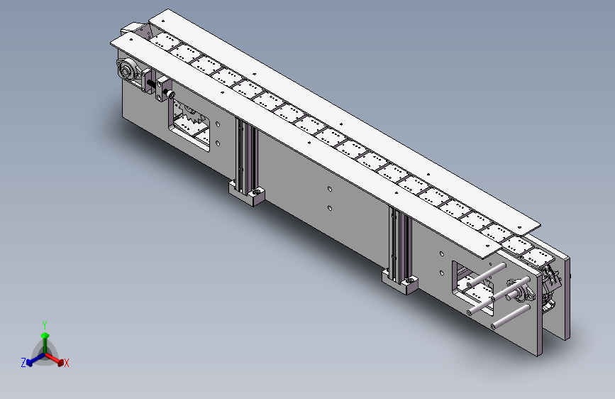 1米链条输送机构