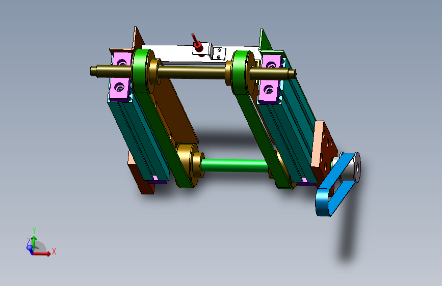 0.42米双皮带输送机构