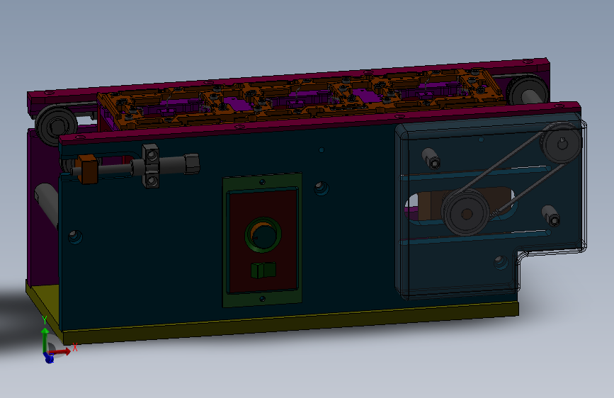 0.342米双皮带输送机构