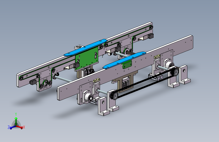 1.06米双皮带输送机构