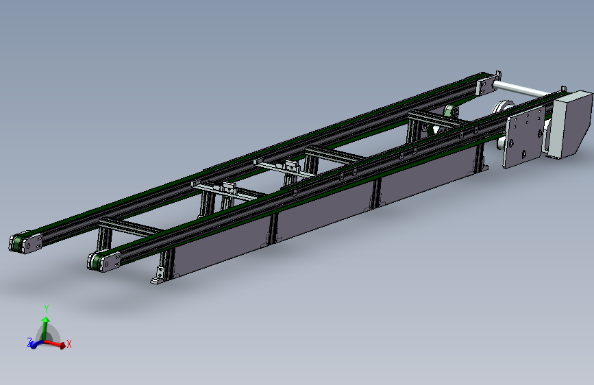 4米双皮带输送机构