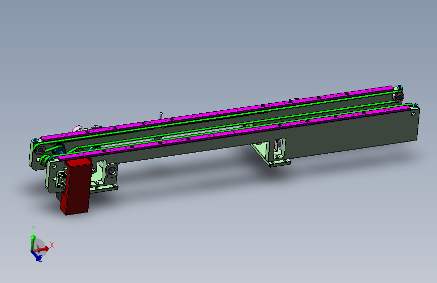 1.19米0.138米双带输送机构