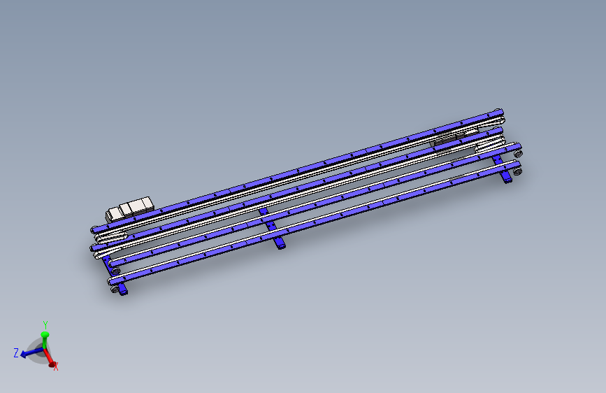 2.6米0.32米双层双带输送机机构