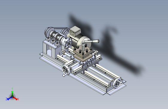lathe车床核心结构3D图纸 Solidworks设计 附STEP IGS