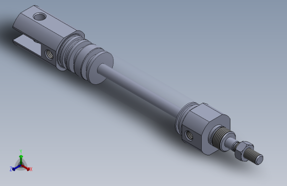 气动缸（圆形后部安装）16x5x55毫米