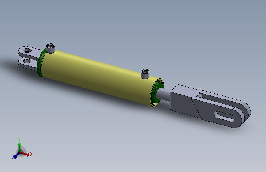 焊接式液压缸（前后安装）88.9x38.1x331.2毫米