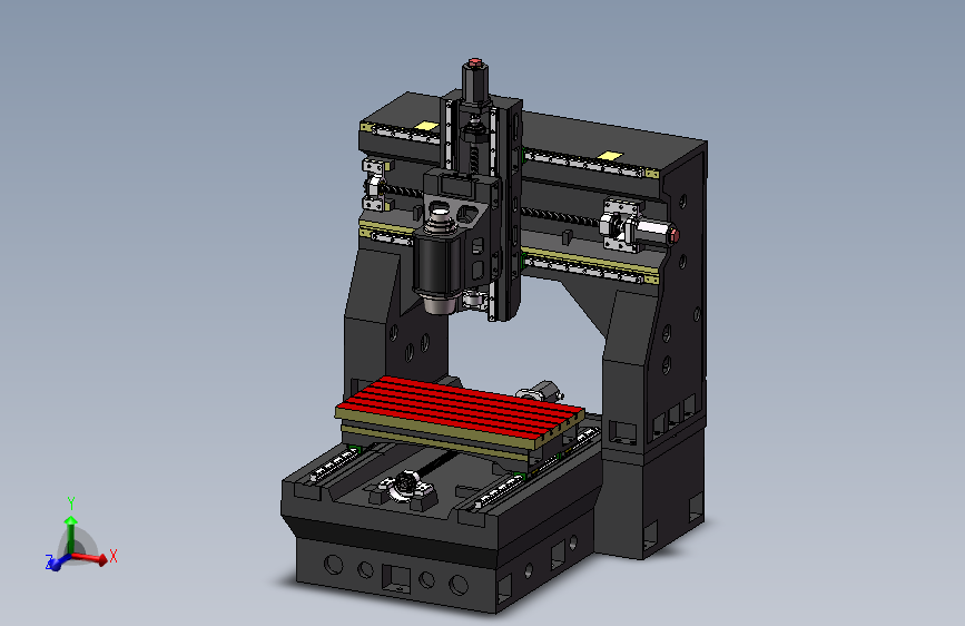 铣床、1200X600小型龙门数控铣床3D模型