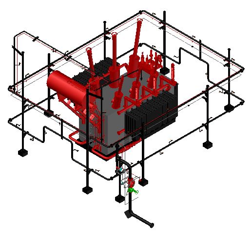A2003922-50 MVA 电力变压器配有喷淋水系统