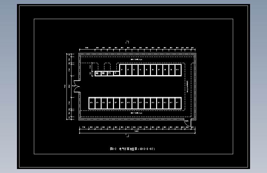 图8-2  电气平面布置图（KB-3-D1-02）