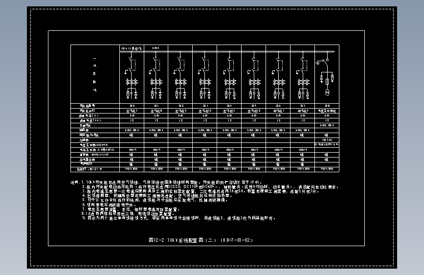 图12-2 10kV系统配置图（二）（KB-7-D1-02）