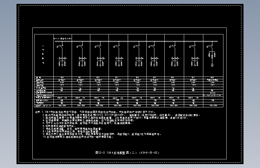 图13-2 10kV系统配置图（二）（KB-8-D1-02）