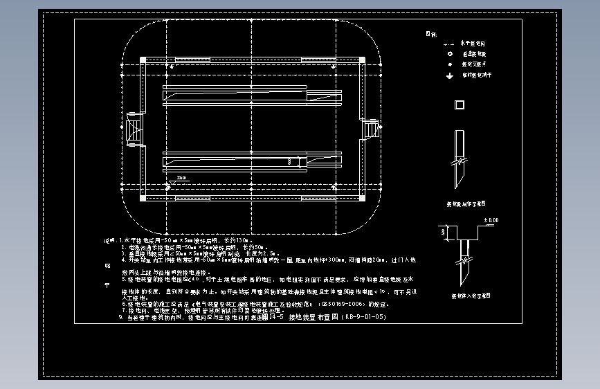 图14-5 接地装置布置图（KB-9-D1-05）