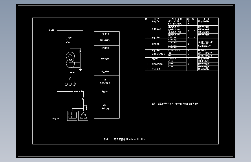 图41-1　电气主接线图（ZA-4-D1-01）