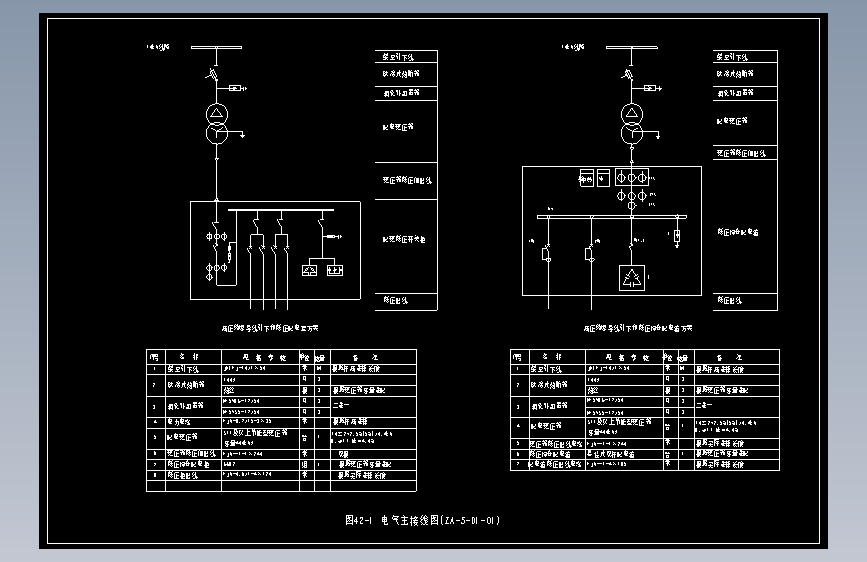 图42-1 电气主接线图(ZA-5-D1-01)