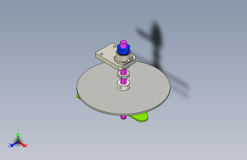 无动力带刹车料盘