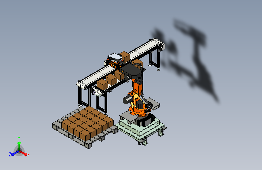 纸箱在线缴光打标与码垛设计